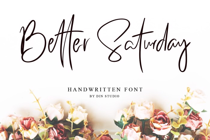 Better Saturday Font poster