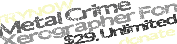 MetalCrime Font poster