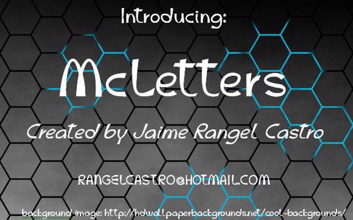 McLetters Font poster