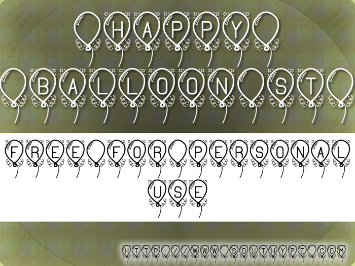 Happy Balloon St Font poster