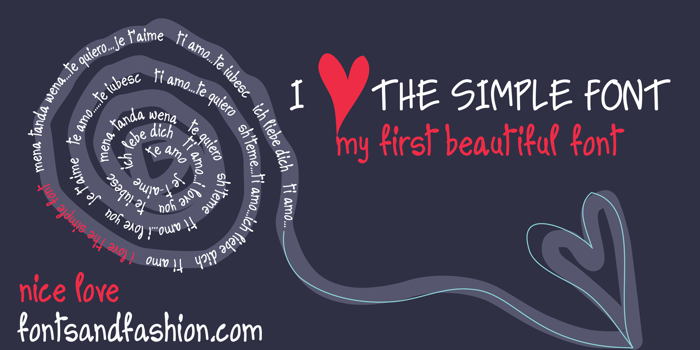 NICE LOVE THE SIMPLE FONT poster