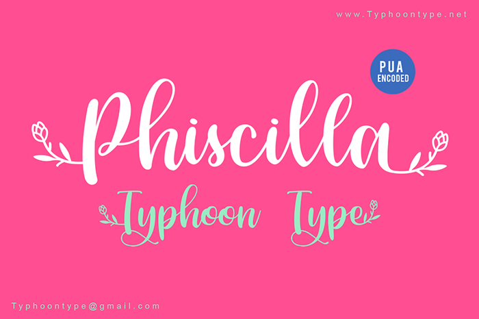 Phiscilla - Font poster