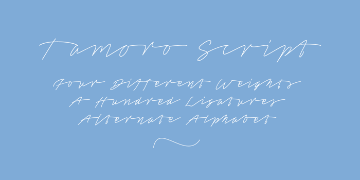 Tamoro Script Font poster