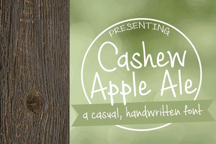 Cashew Apple Ale Font poster