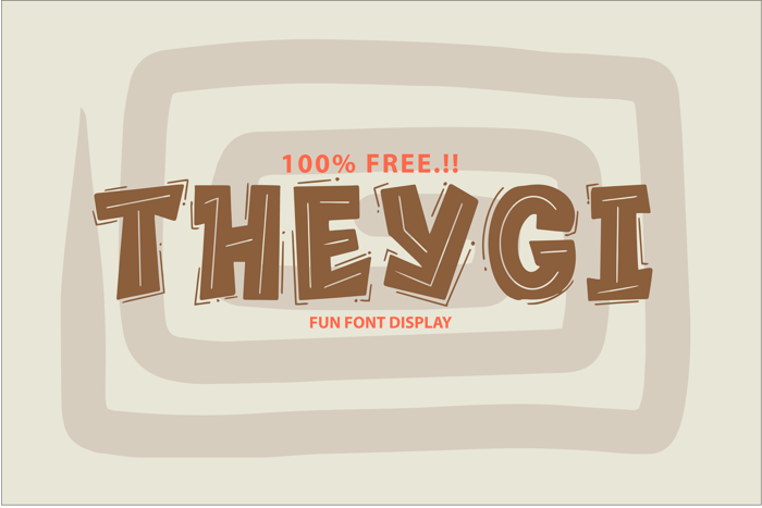 THEYGI Font poster