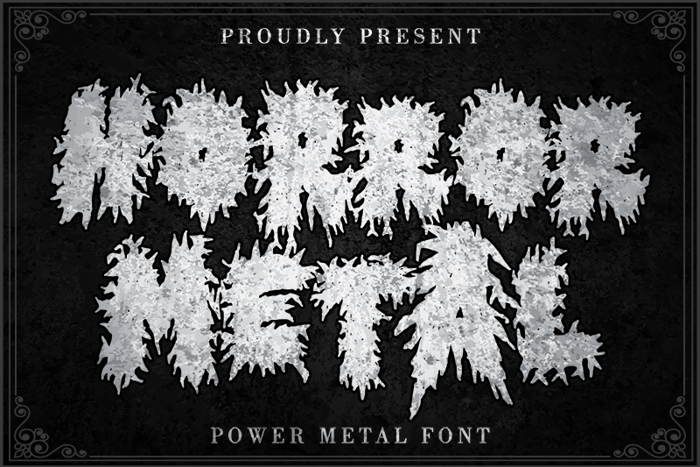 Horror Metal Font poster