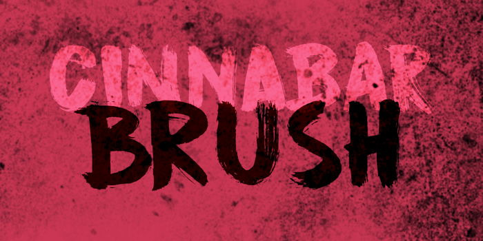 DK Cinnabar Brush Font poster