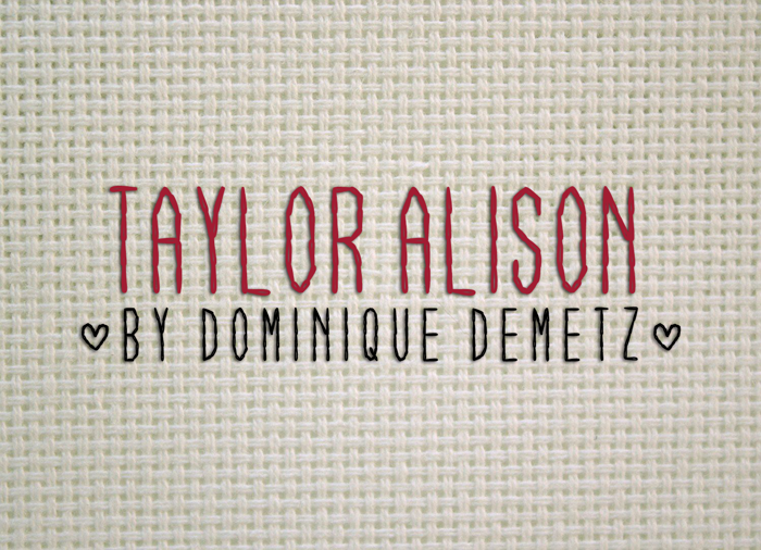 Taylor Alison Font poster