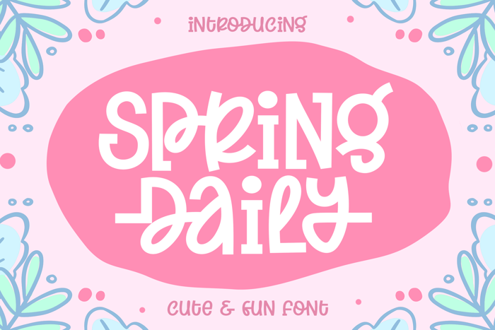 Spring Daily Font poster