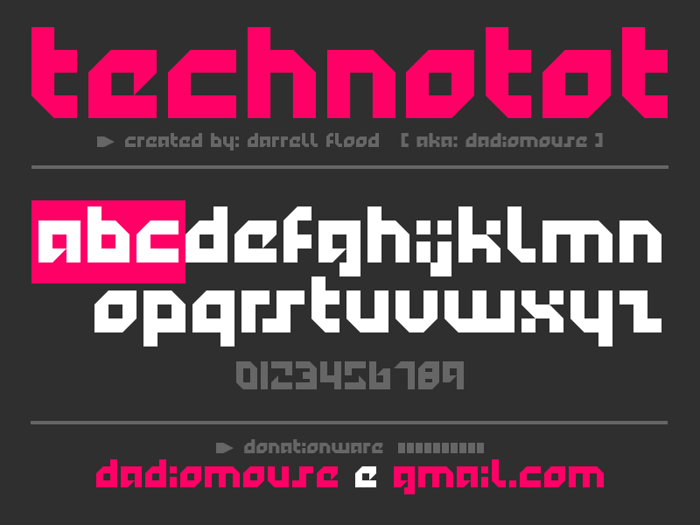 Technotot Font poster