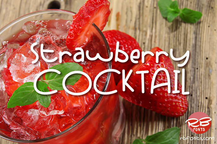 Strawberry Cocktail Font poster