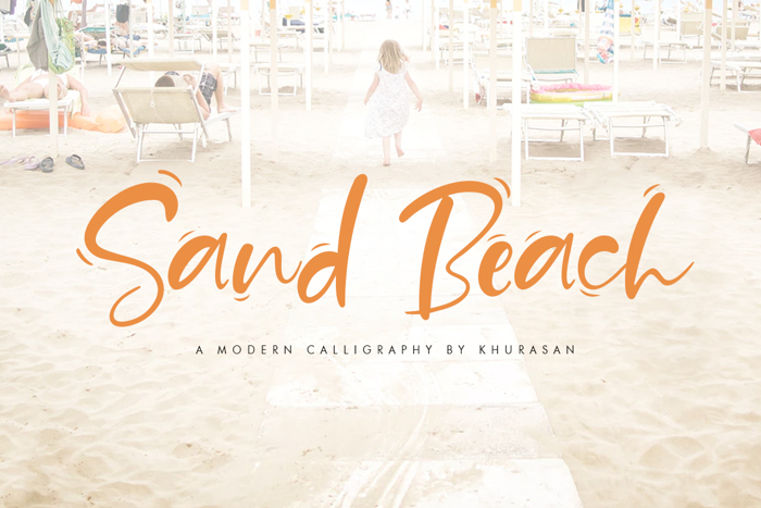 Sand Beach Font poster
