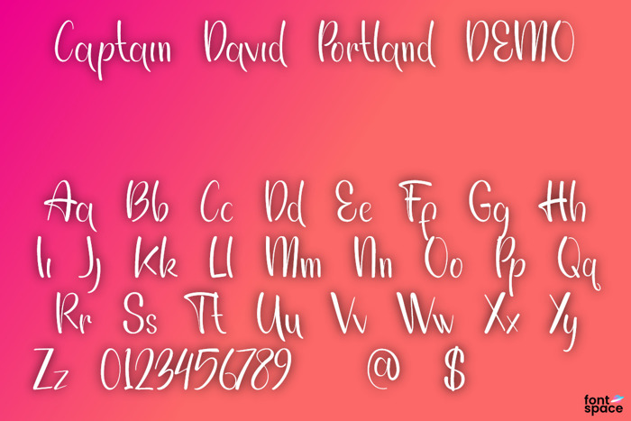 Captain David Portland Font poster