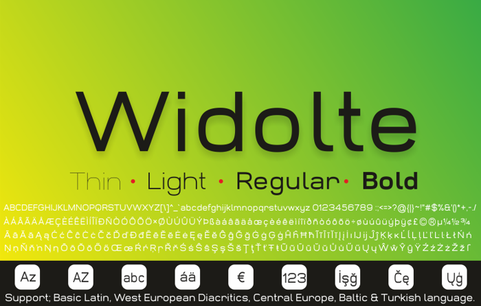 Widolte Bold Demo Font poster