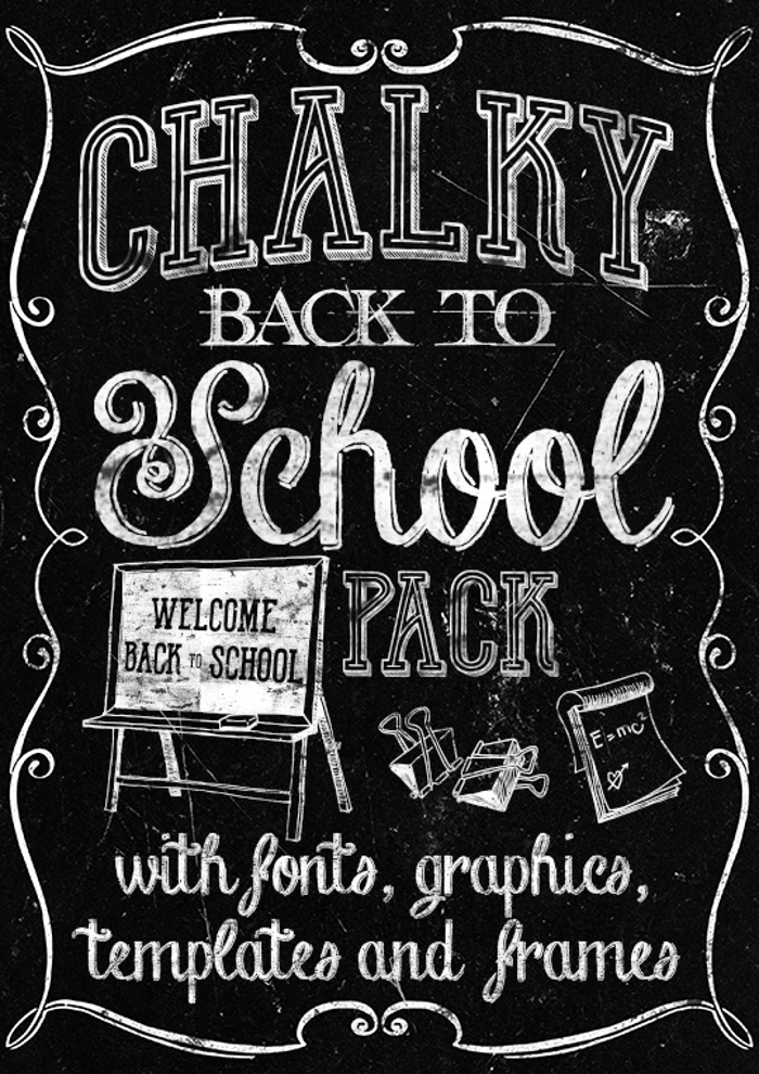 Back to School Elements DEMO Font poster