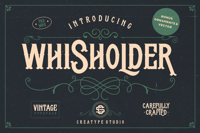 Whisholder Font poster
