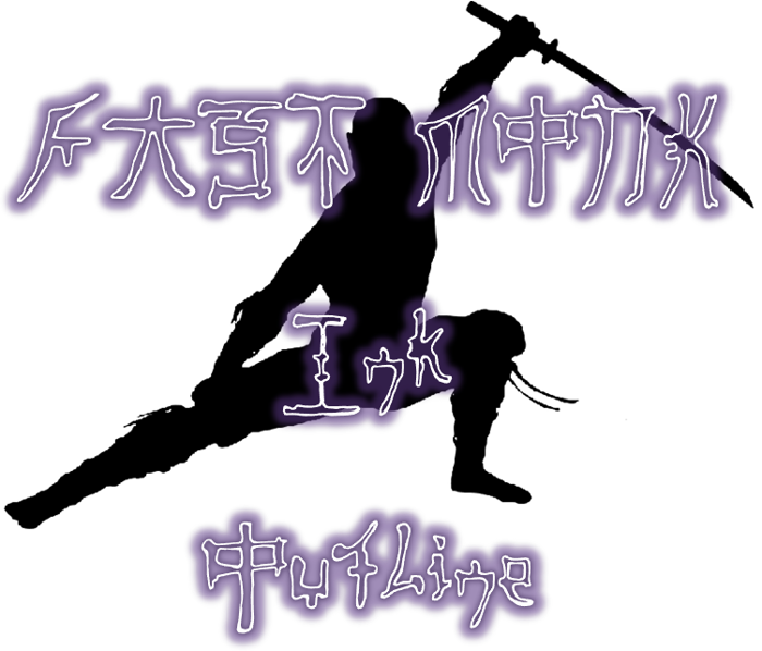 Fast Monk Ink Outline Font poster