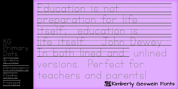 KG Primary Dots Font