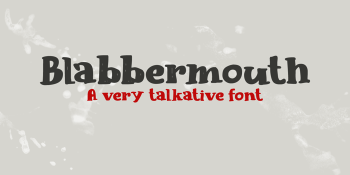 Blabbermouth DEMO Font poster