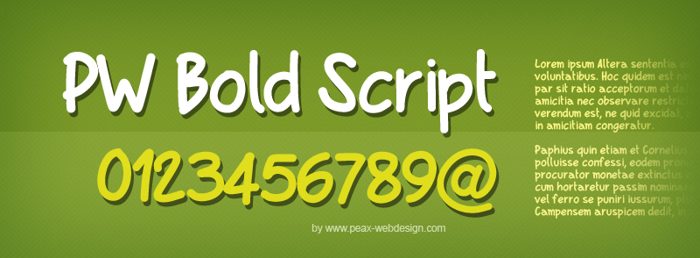PWBoldScript Font