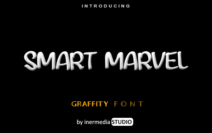 SMART MARVEL Font poster