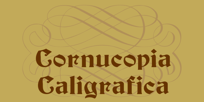 Cornucopia Caligrafica Font poster
