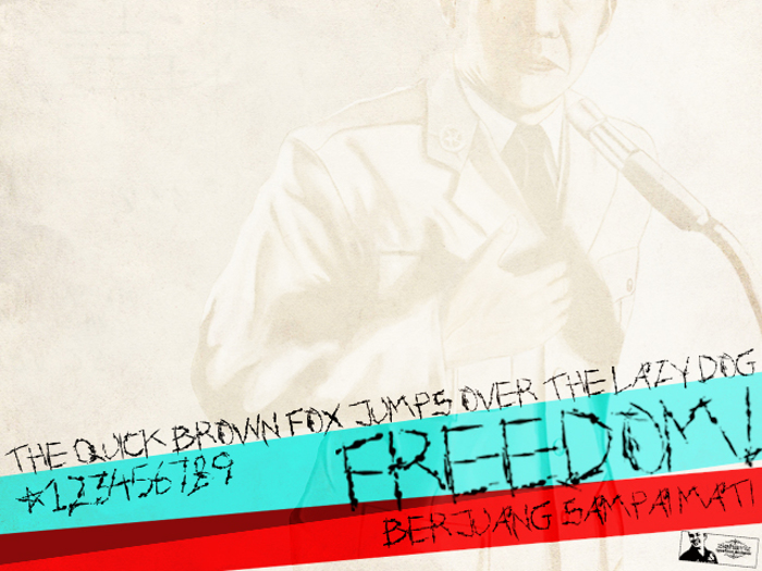 FTF Toelisan Pedjoeang Font poster