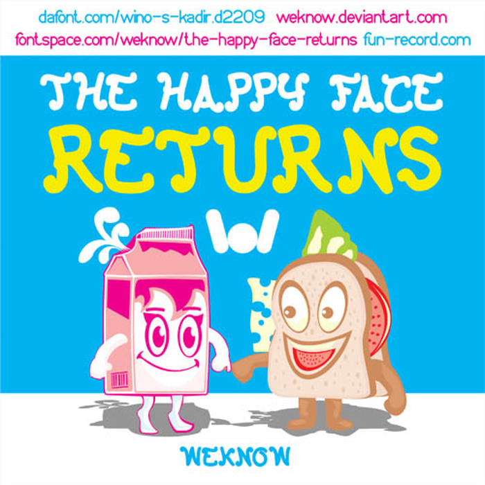 The Happy Face Returns Font poster