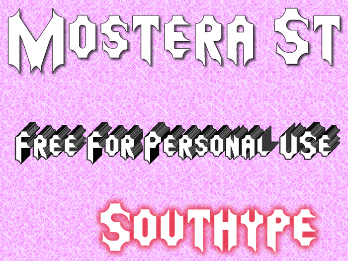 Mostera St Font poster