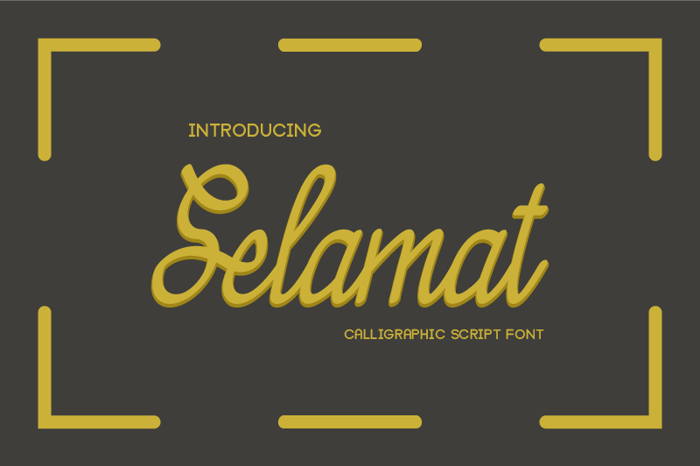 Selamat Font poster