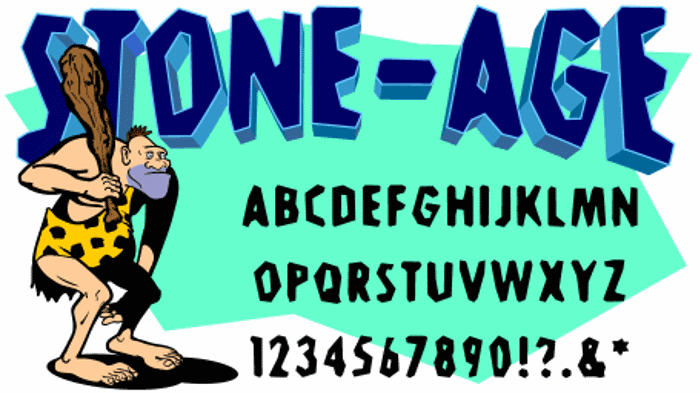 Stone Age Font poster