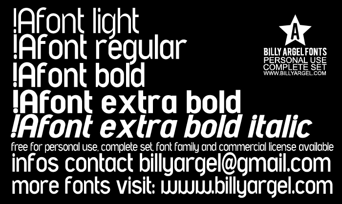 A font LIGHT poster