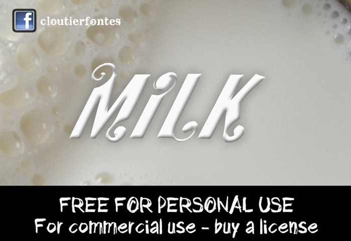 CF Milk Font poster