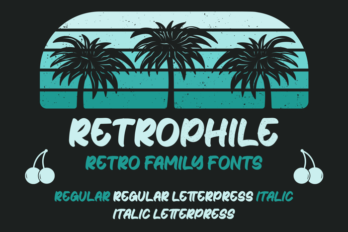 Retrophile Font poster