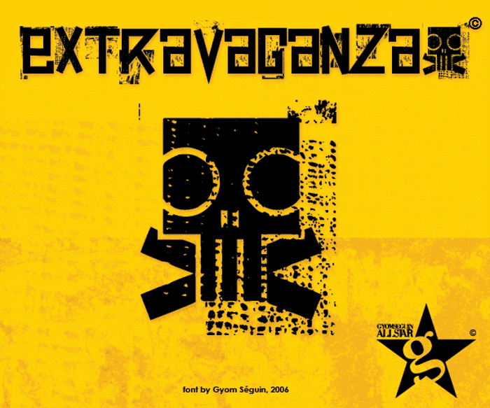 extravaganza- Font poster