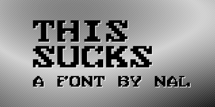 This Sucks Font poster
