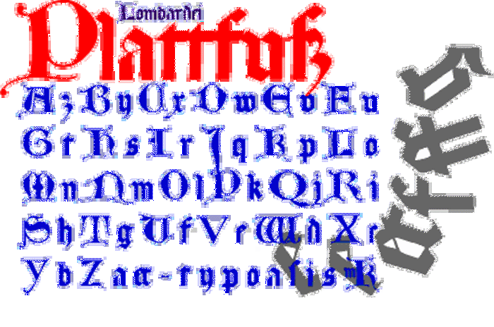 LombardPlattfuss Font poster