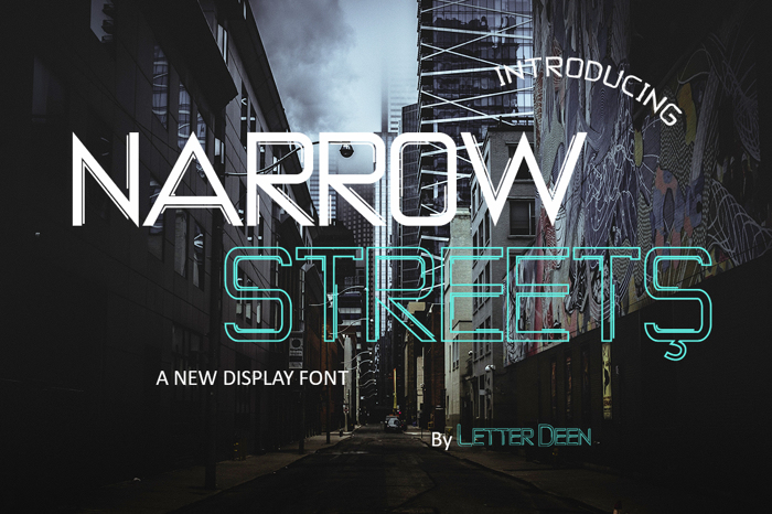 Narrow Streets Font poster