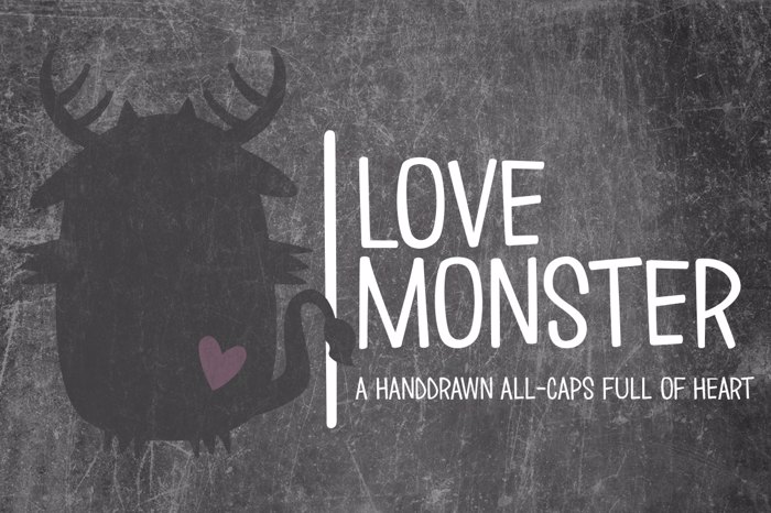 Love ∞ Monster Font poster