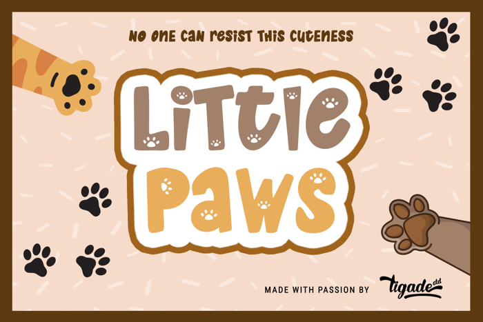 Little Paws Font poster