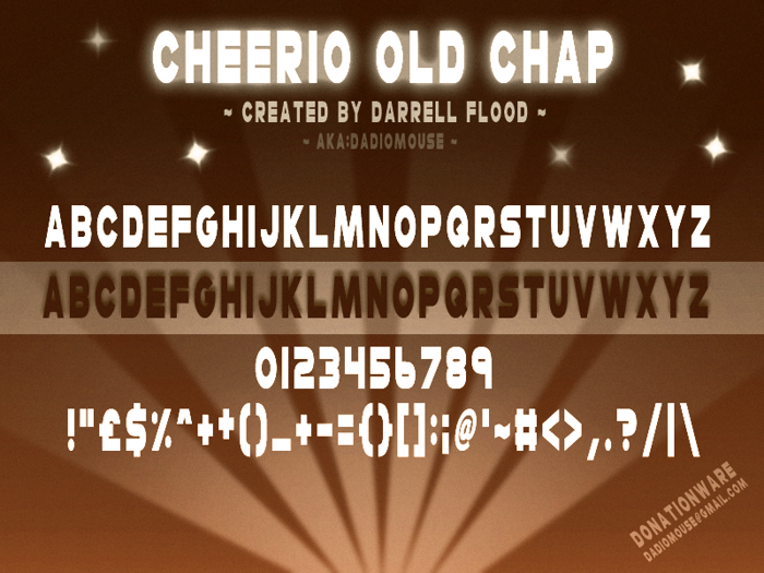 Cheerio Old Chap Font poster