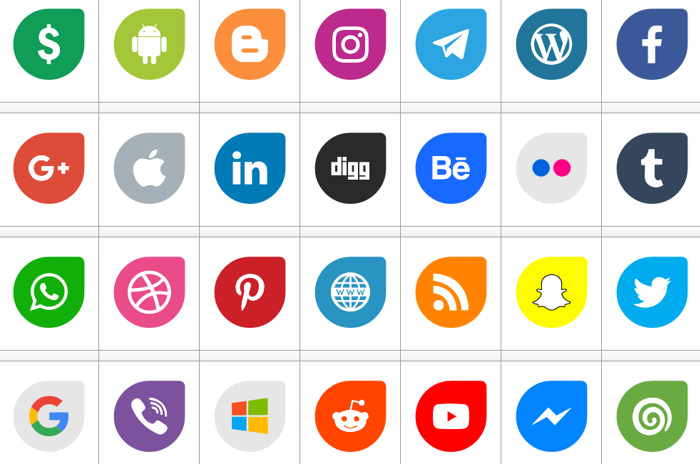 Icons Social Media 12 Font poster