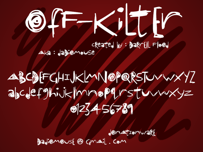 OfF-KiLtEr Font poster