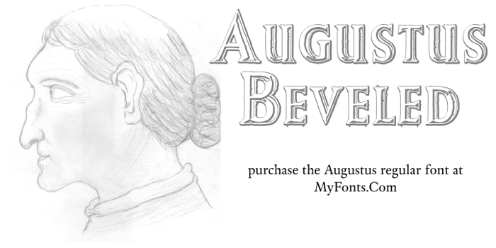 Augustus Beveled Font poster