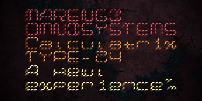 Calculatrix 24 Font