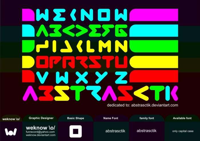 abstrasctik Font poster