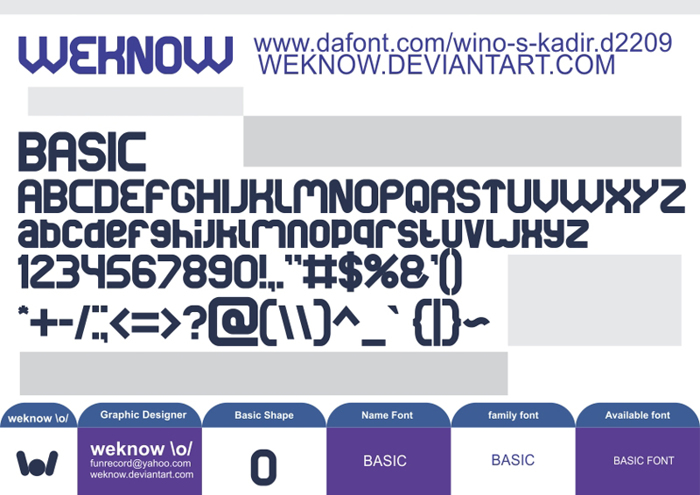 basic Font poster