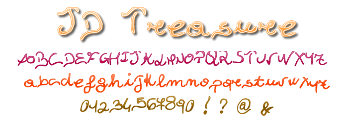JDTreasure Font poster