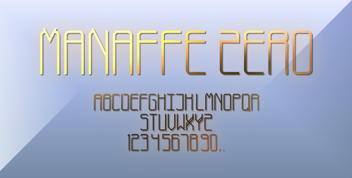 Manaffe-Zero Yunis Font poster