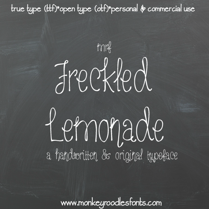MRF Freckled Lemonade Font poster